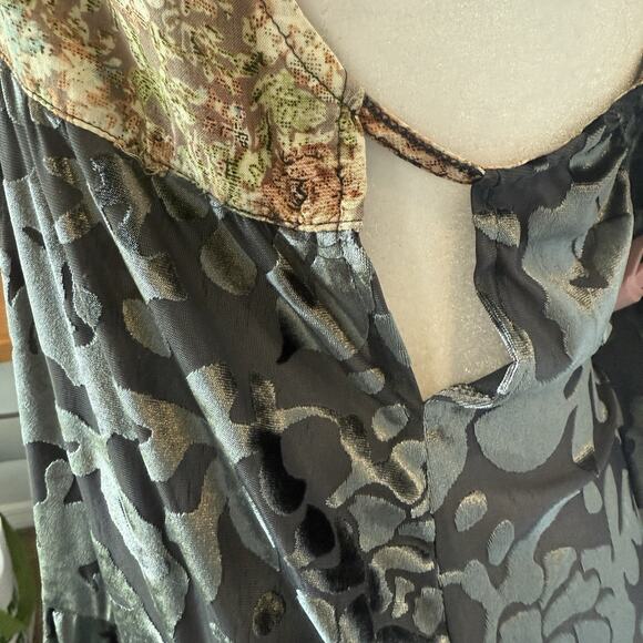 Gimmicks by BKE Floral Burnout Velvet Mini Dress Size XS Lace Tiered Fairy Y2K - Picture 5 of 12